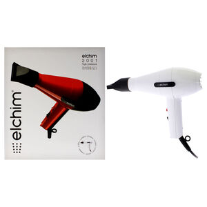 2001 High Pressure Hair Dryer - White by Elchim for Unisex 1 Pc Hair Dryer